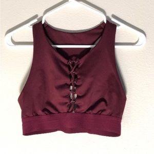 Burgundy PINK Sports Bra